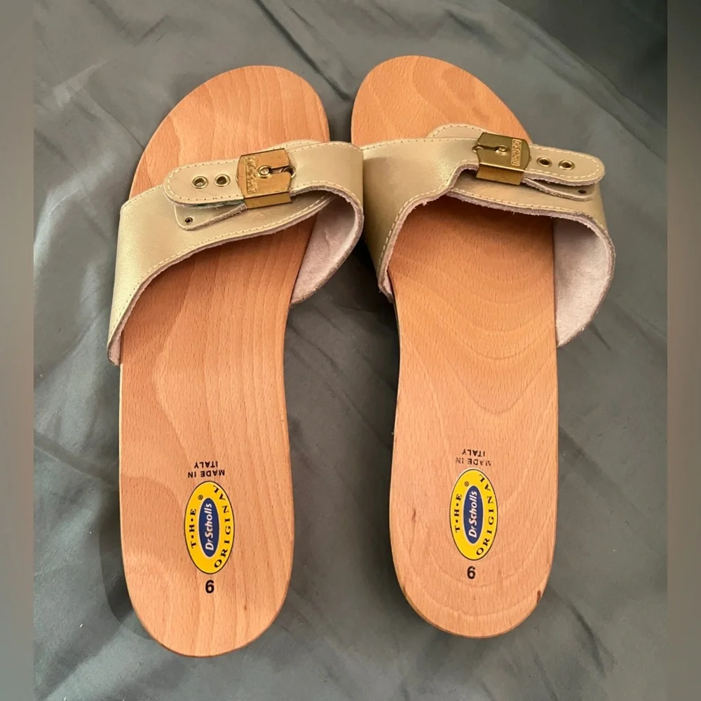 DR. SCHOLLS wood sandals 9 - Picture 2 of 12